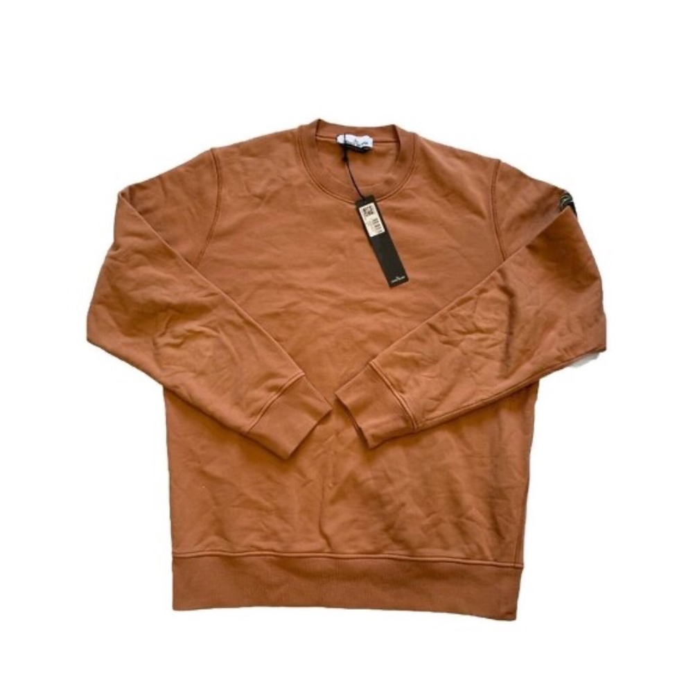 Stone Island Men's Brown Crewneck Sweatshirt XL 100% Cotton NWT